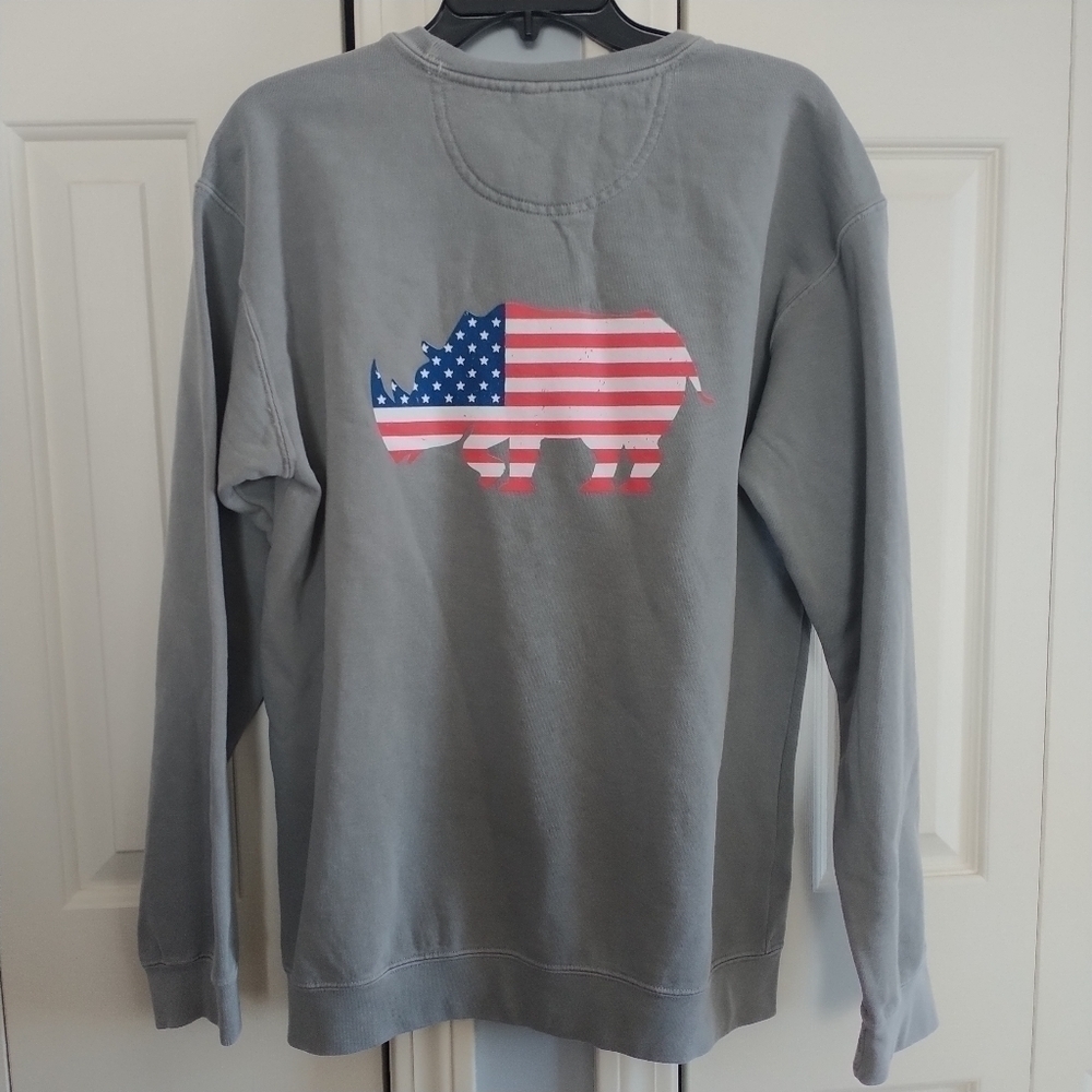 American Rhino Flag Sweatshirt M - Picture 6 of 10